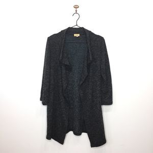 Piko 1988 gray open front cardigan duster crop sleeves S